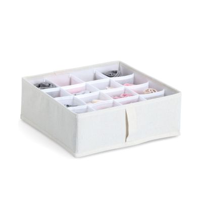 Alternative Ansicht: Zeller Aufbewahrungsbox 16 Fächer; Farbe beige; Material Vlies; Maße ca. 30 × 30 × 11 cm.