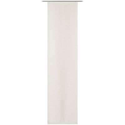 Schiebevorhang Modell Belmondo Allover in Creme, hängend dargestellt, ca. 60 × 245 cm.