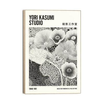 Frontansicht des Wandbilds „Yori Kasumi - black & white“ in Schwarz-Weiß, Größe 90 × 60 cm; das vollständige Motiv ist zu sehen.
