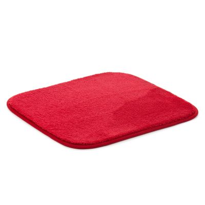 Rechteckiger Badteppich Modell RIO Premium in Rot, ca. 50 × 45 cm.