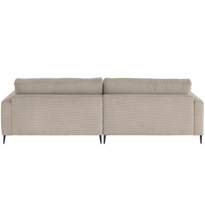 Rückansicht des Ecksofas mit durchgehender Rückenlehne