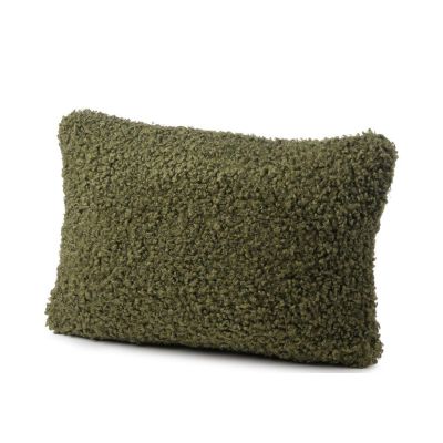 Rechteckiges Komplettkissen Modell Rolf in Dunkelgrün, ca. 30 × 50 cm.