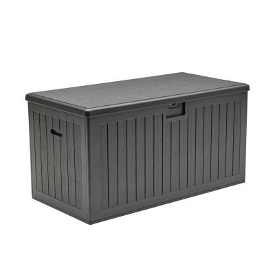 Rechteckige Aufbewahrungsbox mit geschlossenem Deckel freigestellt