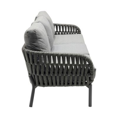 Loungesofa mit Sitz und Rückenpolstern in Seitenansicht