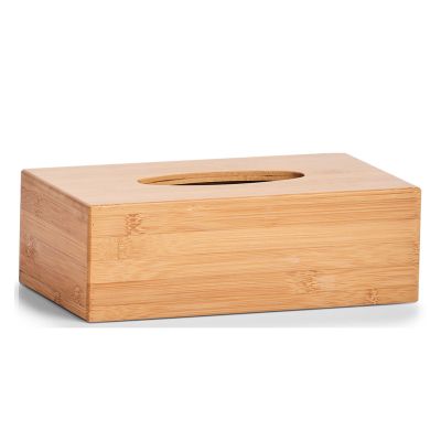 Zeller Kosmetiktücher-Box; Farbe natur; Material Bambus; Maße ca. 27,5 × 15,5 × 8,5 cm.