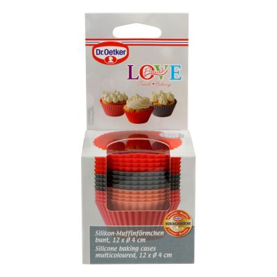 Verpackung der Silikon Muffinförmchen bunt von Dr Oetker