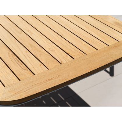 Tisch 230 x 100 cm Alu anthracite / Teak 230x100 cm