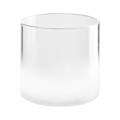 Glas der Serie Opal, Farbe Weiß matt, freigestellt auf hellem Hintergrund.