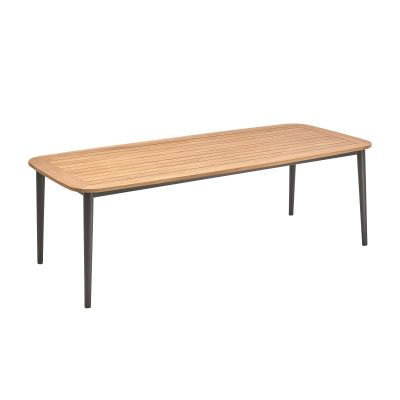 Tisch 230 x 100 cm Alu anthracite / Teak 230x100 cm
