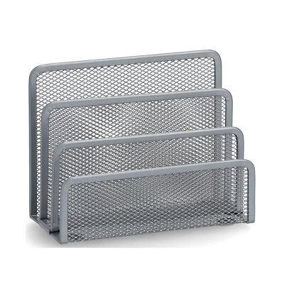 Zeller Briefbox; Farbe silber; Material Mesh; Maße ca. 17,5 × 8,5 × 13,5 cm.