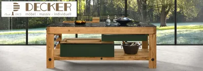 Decker Küche aus echtem Holz in hochwertigem Design