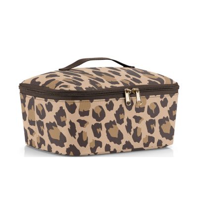 Beige Reisenthel Kühltasche mit Leopardenmuster, Reißverschluss und praktischem Tragegriff