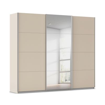 Schwebetürenschrank 3-türig 1 Spiegeltüre champagner