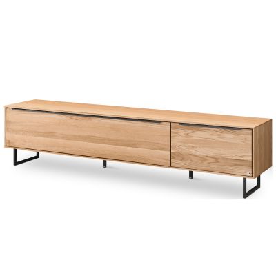 Modernes TV Lowboard Musterring Set One Jackson mit zwei Türen und klarer Linienführung auf filigranen Metallfüßen