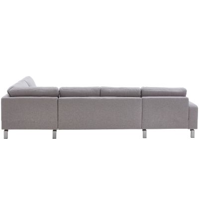 Rückansicht des Ecksofas mit durchgehender Rückenfläche
