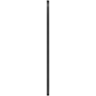 Rahmenspiegel Moni in Schwarz, in einer zweiten sehr schmalen Profilansicht; Maße ca. 20 x 101 x 2,5 cm.