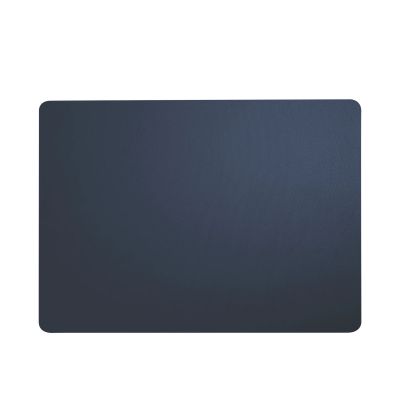 Tischset der Serie Leather Optic, Farbe Blau; rechteckig ausgelegt, Oberflächenstruktur sichtbar.