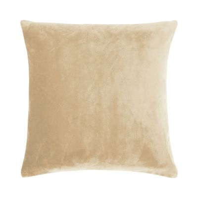Kissenhülle Smooth in Naturbeige, 40 × 40 cm, frontal freigestellt mit einfarbiger samtig wirkender Oberfläche.