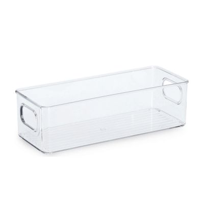 Zeller Aufbewahrungsbox; Farbe transparent; Material Kunststoff; Maße ca. 25,5 × 9,5 × 7,6 cm.