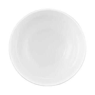 Schale in Grau-Beige und Weiß. Sichtbare Merkmale: runder gesprenkelter Farbverlauf und heller Innenraum. Darstellung: Draufsicht.