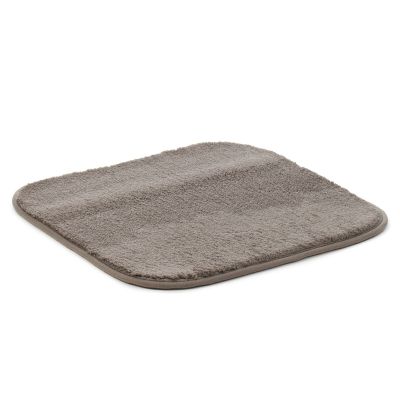 Rechteckiger Badteppich Modell RIO Premium in Taupe, ca. 50 × 45 cm.