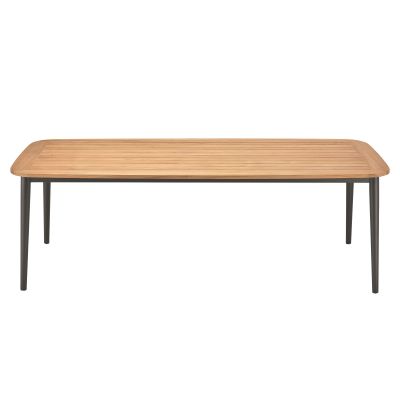Tisch 230 x 100 cm Alu anthracite / Teak 230x100 cm