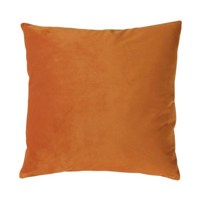 Kissenhülle Smooth in Kürbisorange, 50 × 50 cm, frontal freigestellt mit einfarbiger samtig wirkender Oberfläche.