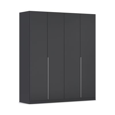 Drehtürenschrank 4-türig grau metallic