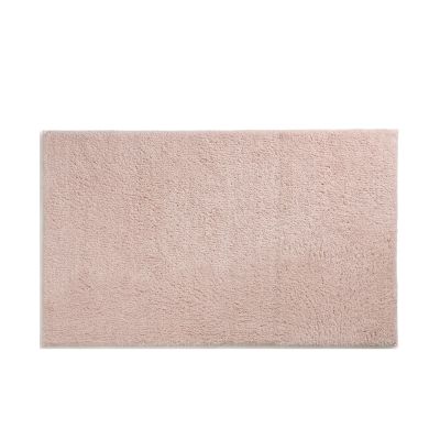 Längliche Badematte Maja in Wolkenrosa mit rechteckigem Zuschnitt und gleichmäßiger Textur.