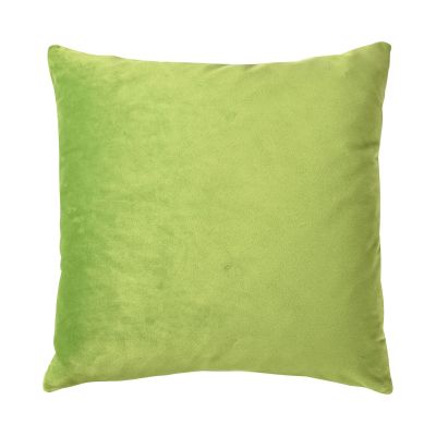 Kissenhülle Smooth in Grün, 40 × 40 cm, frontal freigestellt mit einfarbiger samtig wirkender Oberfläche.