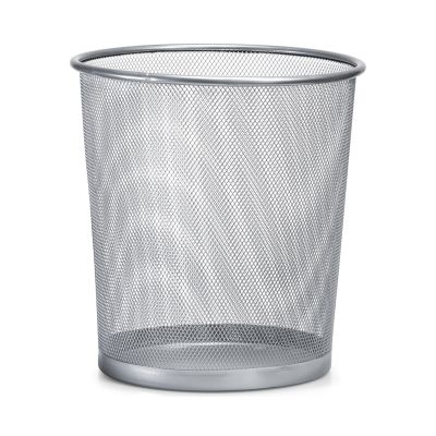 Alternative Ansicht: Zeller Papierkorb; Farbe silber; Material Mesh; Maße ca. D 26 × 28 cm.