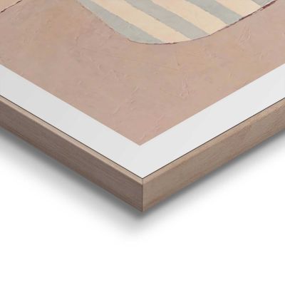 Detailaufnahme einer Ecke des Wandbilds „Natural Setting“, 50 × 70 cm; Oberfläche, Kante und Materialstärke sind sichtbar.