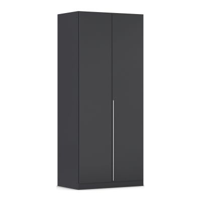Drehtürenschrank 2-türig grau metallic