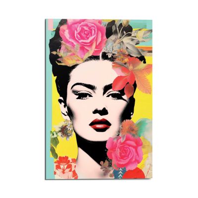 Frontansicht des Wandbilds „Frida Pop“ in Mehrfarbig, Größe 60 × 90 cm; das vollständige Motiv ist zu sehen.