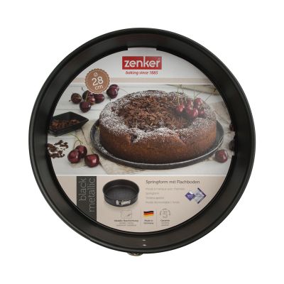 Verpackung der 28 cm Springform mit Kuchenabbildung und Details