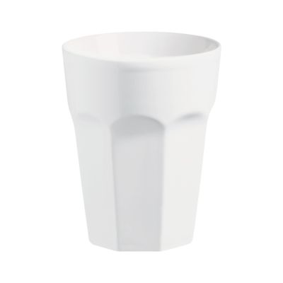 Becher Cappuccino der Serie Grande, Farbe Weiß matt, freigestellt auf hellem Hintergrund.
