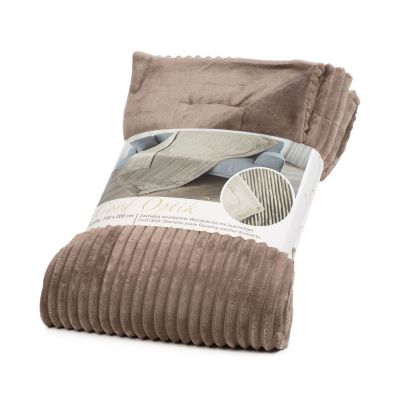 Wohndecke Modell Cord in Taupe, ca. 150 × 200 cm.