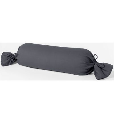 Kissenbezug für Nackenrolle anthrazit 100% Baumwolle 15 x 40