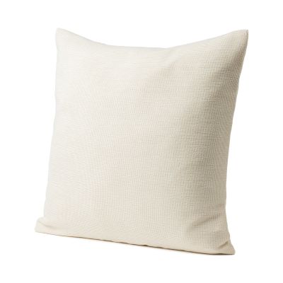 Quadratische Kissenhülle Modell Lena in Creme, ca. 50 × 50 cm.