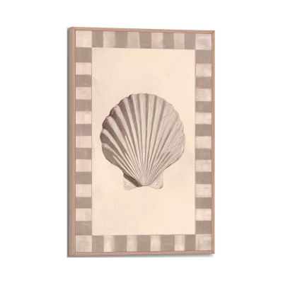 Frontansicht des Wandbilds „Beautiful Shell“ in Beige, Größe 20 × 30 cm; das vollständige Motiv ist zu sehen.