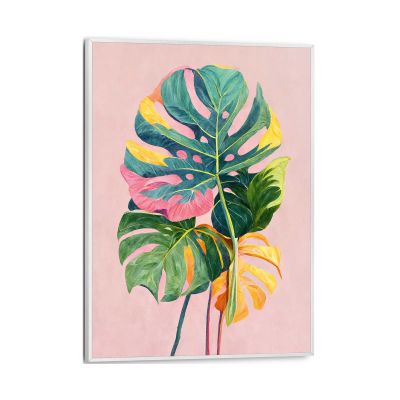 Frontansicht des Wandbilds „Colourful Leafs“ in Mehrfarbig, Größe 30 × 40 cm; das vollständige Motiv ist zu sehen.