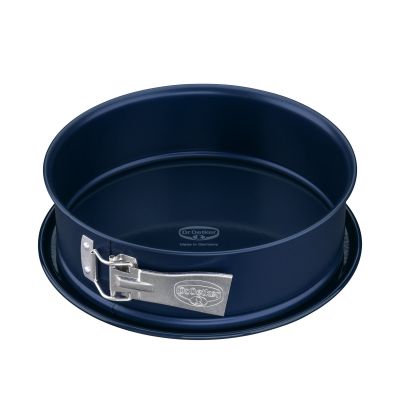 Runde Springform 24 cm aus Emaille mit Servierboden und Spannverschluss von Dr Oetker