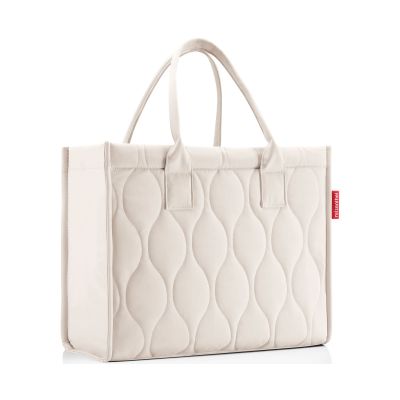 Shopper von Reisenthel, Modell Daily Shopper, in hellem Steinbeige mit Steppstruktur, frontal mit zwei kurzen Tragegriffen