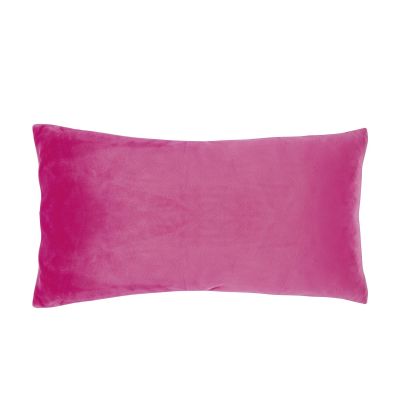 Kissenhülle Smooth in Neonpink, 25 × 50 cm, frontal freigestellt mit einfarbiger samtig wirkender Oberfläche.