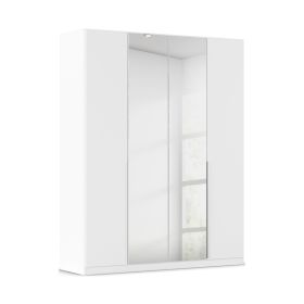 Drehtürenschrank 4-türig 2 Spiegeltüren alpinweiß