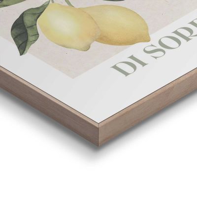 Detailaufnahme einer Ecke des Wandbilds „Limoni“, 40 × 50 cm; Oberfläche, Kante und Materialstärke sind sichtbar.