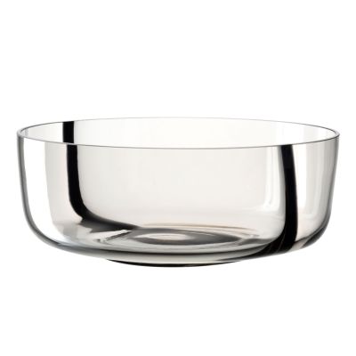 Große transparente Glasschale in schlichter runder Form