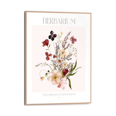 Frontansicht des Wandbilds „Herbarium“ in Mehrfarbig, Größe 30 × 40 cm; das vollständige Motiv ist zu sehen.