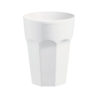 Becher Espresso der Serie Grande, Farbe Weiß matt, freigestellt auf hellem Hintergrund.