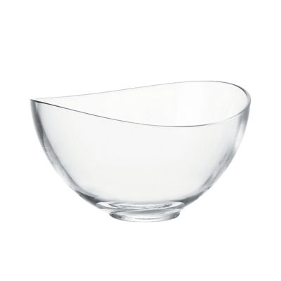 Glasschale mit Maßangaben 150 mm Breite, 85 mm Höhe und Volumenanzeige